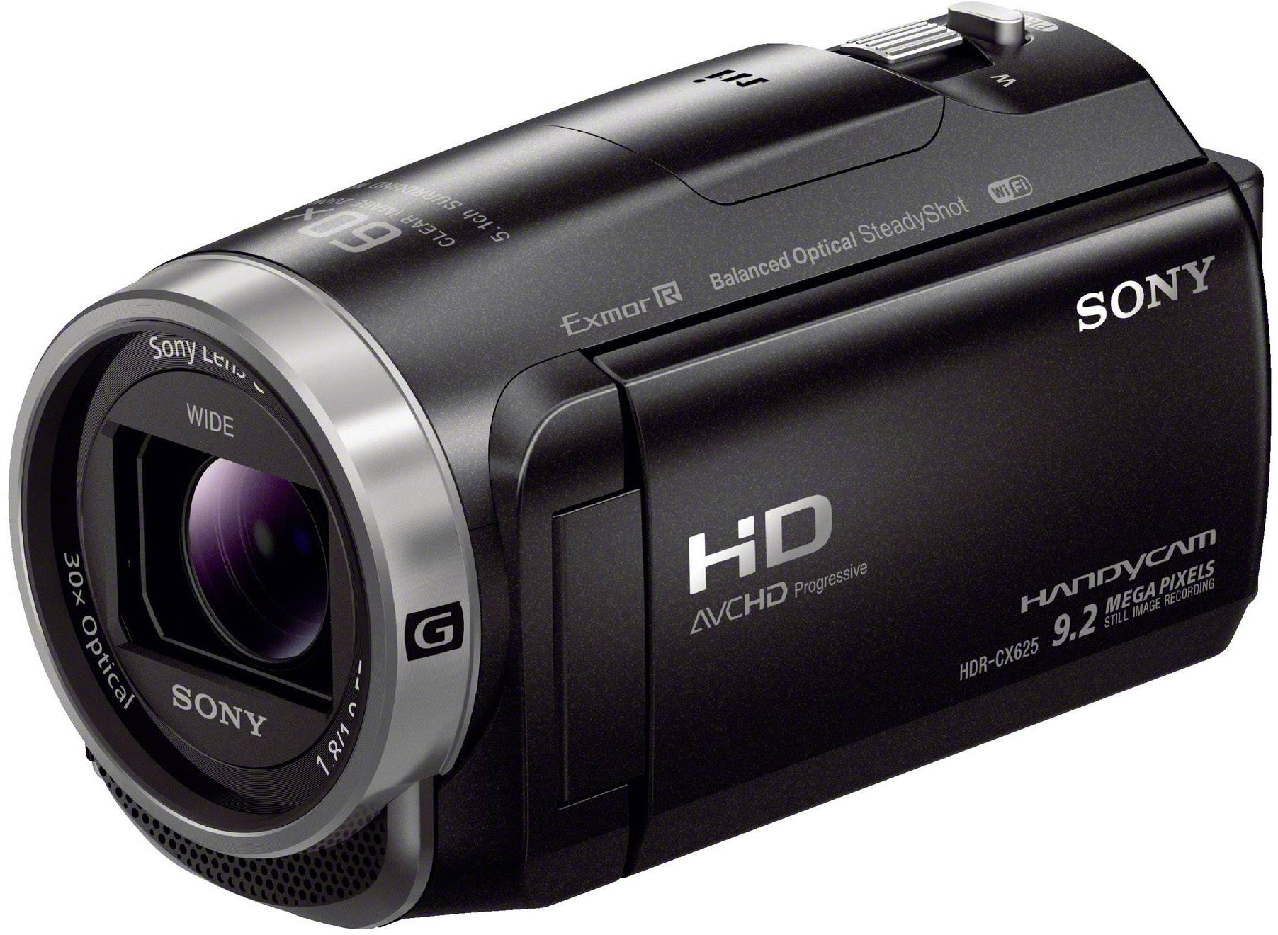 Sony HDR-CX625 Caméscope 7.6 cm 3 pouces 2.29 Mill. pixel Zoom optique: 30 x noir