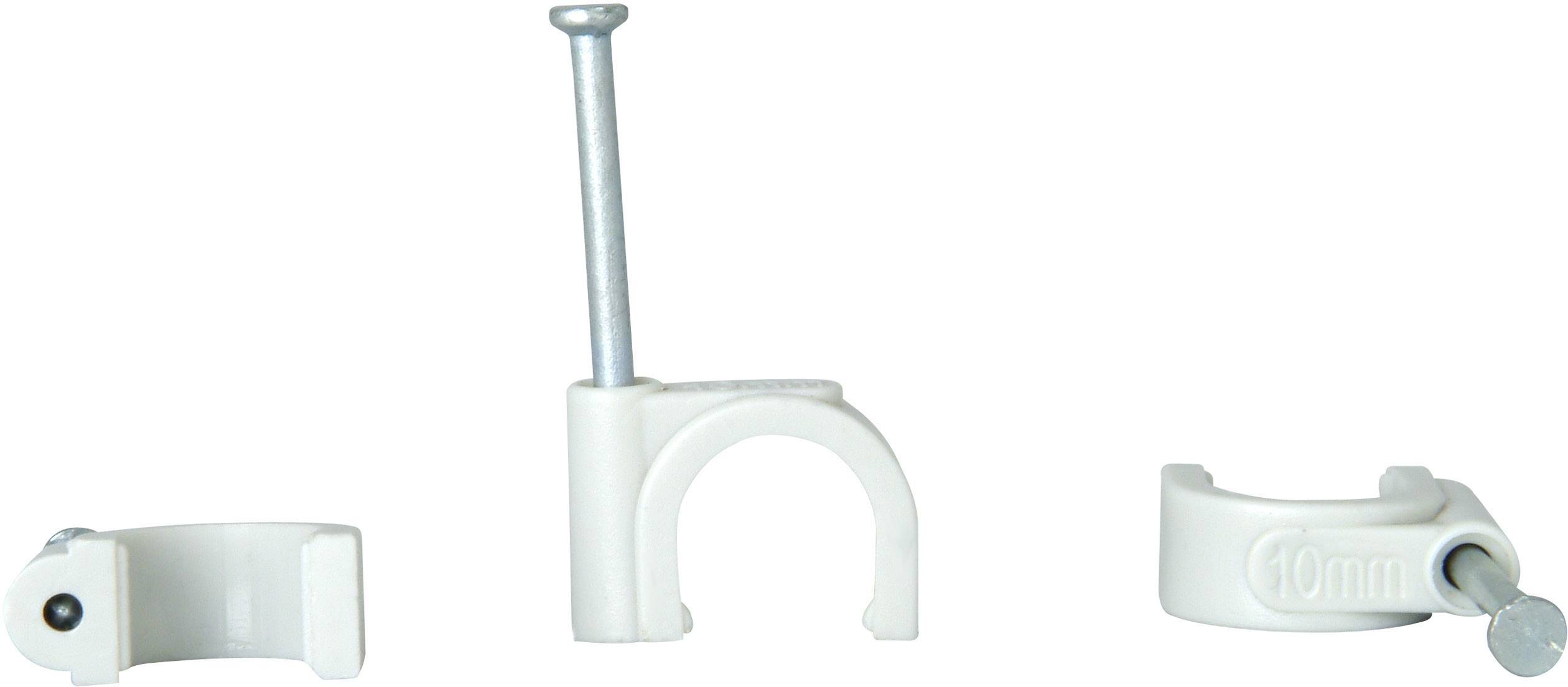 Kopp 342704080 Cavalier 342704080 Plage de Ø du faisceau 7 à 10 mm gris 50 pc(s)