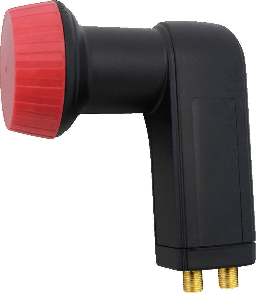 Tête LNB twin MegaSat Diavolo Nombre d'abonnés : 2 contacts de connexion dorés, résistant aux intempéries