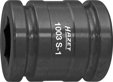Douille hexagonale noire Hazet avec l'inscription 'HAZET 1003 S-1', de forme cylindrique, utilisée pour l'outillage.