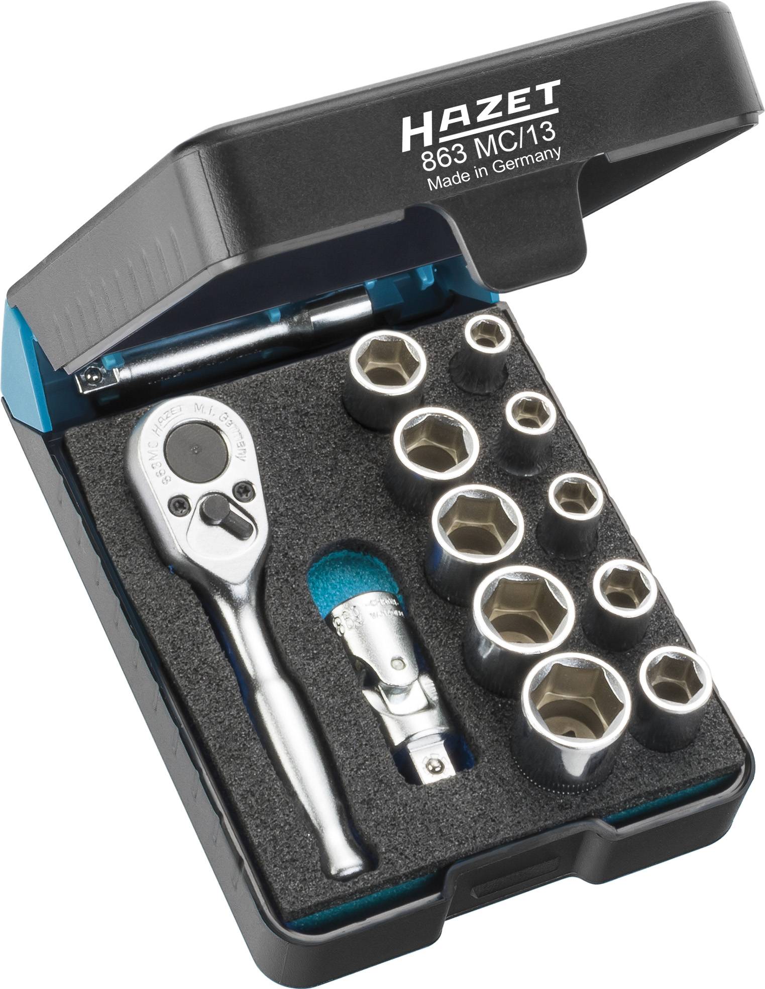 Hazet Jeu de clés à douille métrique 1/4" (6.3 mm) 13 pièces 863MC/13