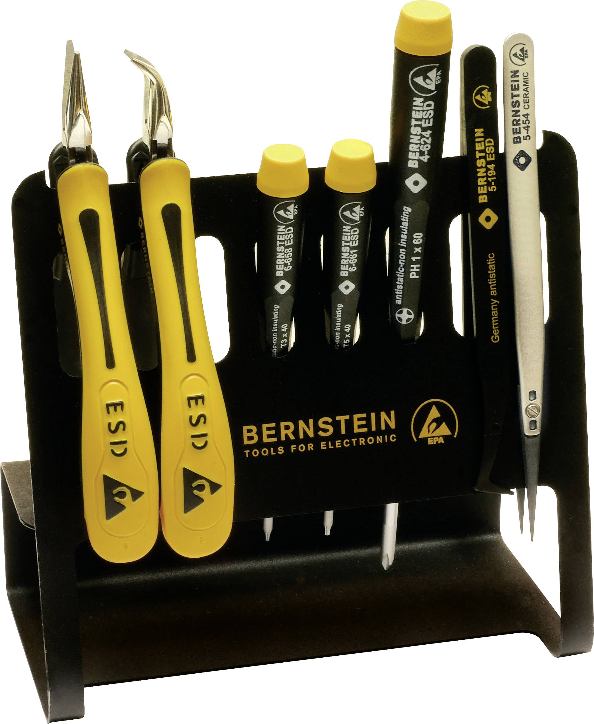 Bernstein Tools for Electronics 5-090 V Jeu de pinces brucelles 5 pièces