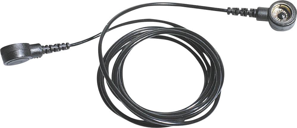 Long câble noir avec fiche, adapté aux connexions électroniques ou aux appareils.