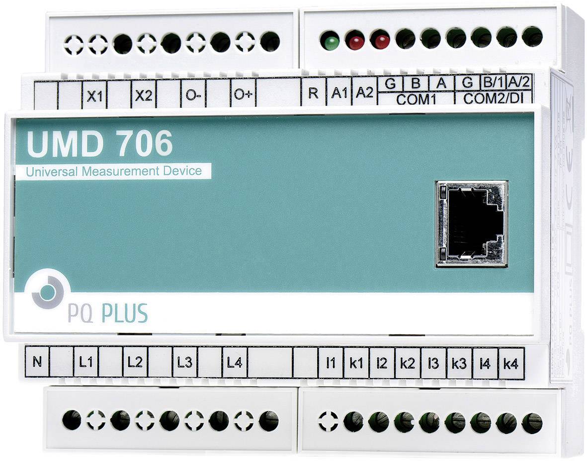 PQ Plus UMD 706A Appareil de mesure universel UMD 706A - Classe A - montage sur rail DIN - Modbus RS485 - Ethernet - 512 Mo