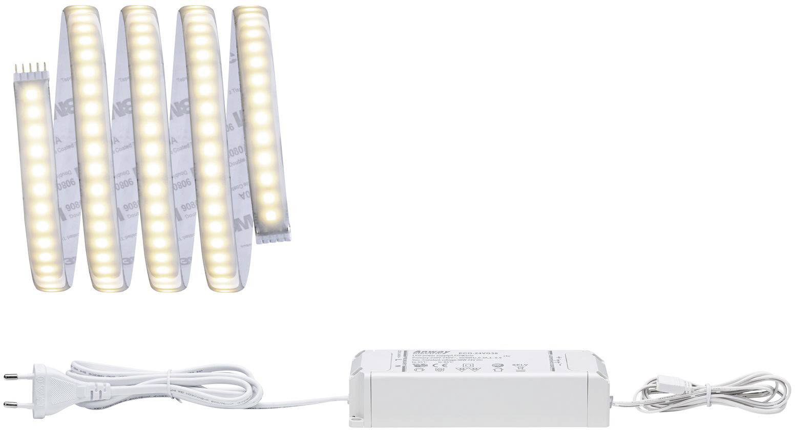 Paulmann MaxLED 1000 70672 Ruban LED (Base) avec connecteur mâle 24 V 1.5 m blanc chaud 1 pc(s)