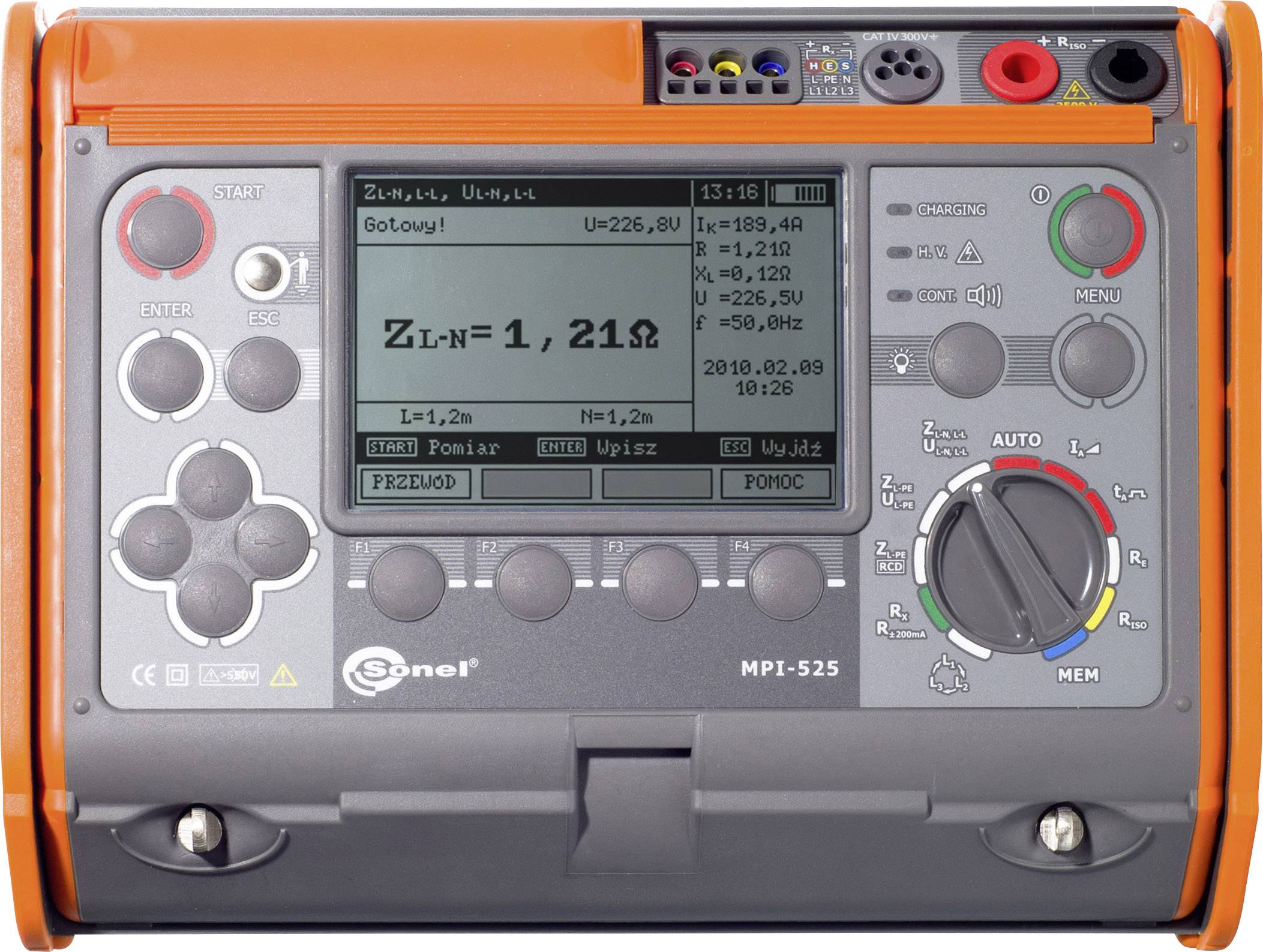 Sonel MPI-525 Testeur d'installation Norme VDE 0100