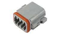 TE Connectivity DT06-08SA Cosse cylindrique mâle femelle, droit Nombre total de pôles: 8 Série (connecteur rond): DT