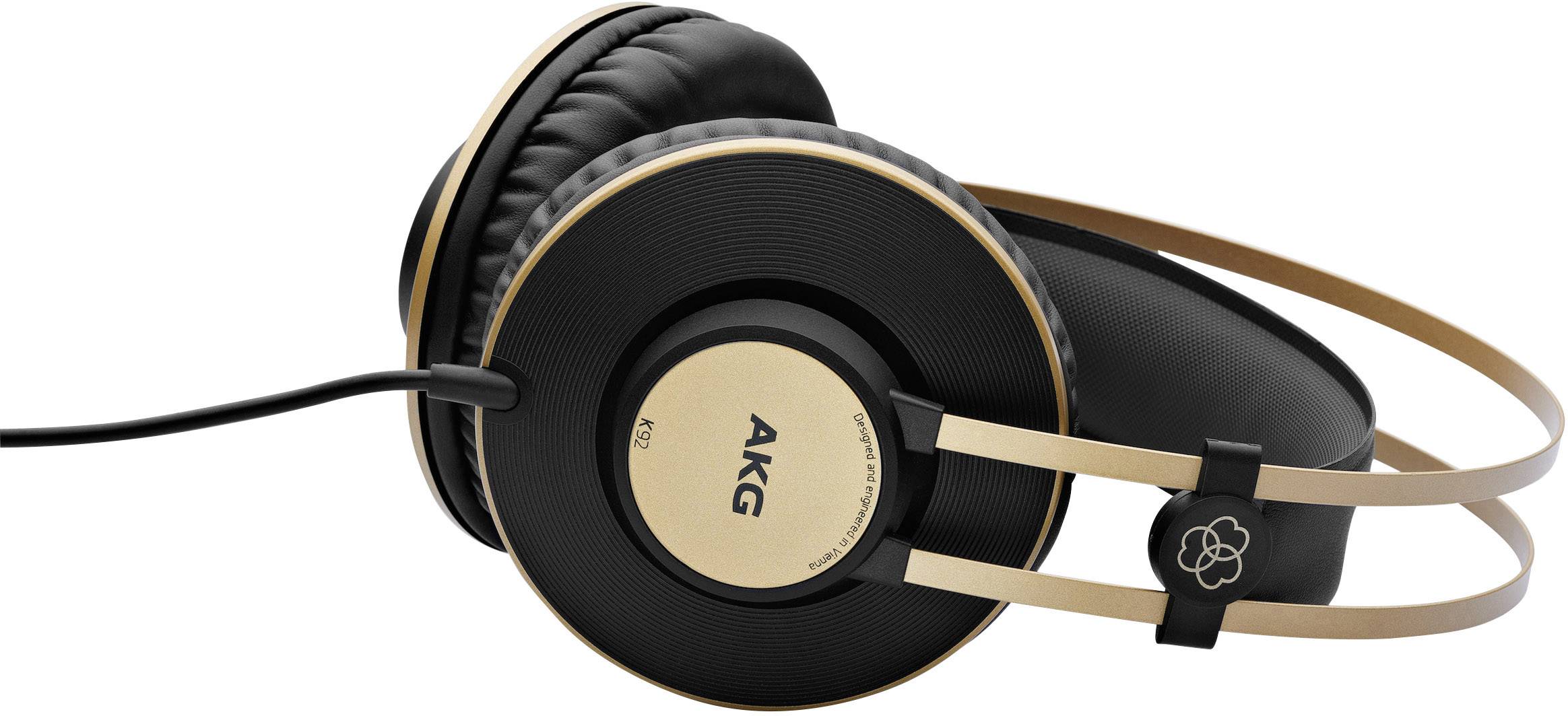 Casque supra-auriculaire pour le studio circum-aural filaire AKG Harman K92 noir, or