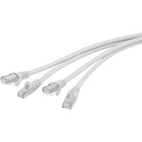 Renkforce RF-4737366 RJ45 Câble réseau, câble patch CAT 6a S/FTP 10.00 m gris duplex, ignifuge, avec cliquet d'encastrement Renkforce RF-4737366 RJ45 Câble réseau, câble patch CAT 6a S/FTP 10.00 m gris duplex, ignifuge, avec cliquet d'encastrement