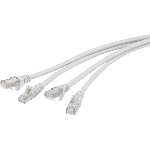 Renkforce RF-4737366 RJ45 Câble réseau, câble patch CAT 6a S/FTP 10.00 m gris duplex, ignifuge, avec cliquet d'encastrement Renkforce RF-4737366 RJ45 Câble réseau, câble patch CAT 6a S/FTP 10.00 m gris duplex, ignifuge, avec cliquet d'encastrement