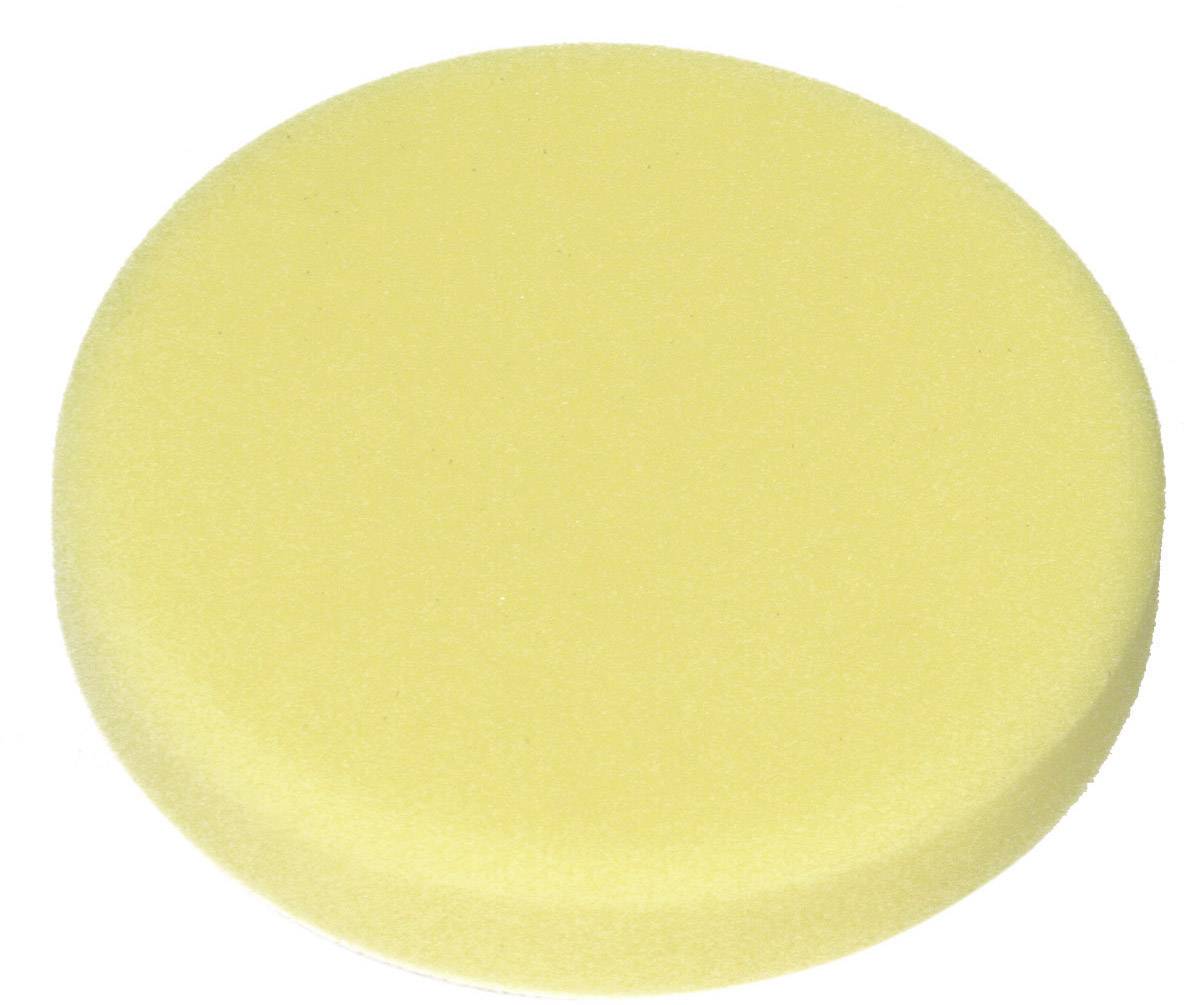 Éponge jaune ronde, adaptée aux travaux de nettoyage.