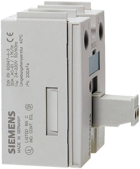 Un disjoncteur bipolaire Siemens, dimensionné pour 20 ampères. Approprié pour prévenir les surcharges.