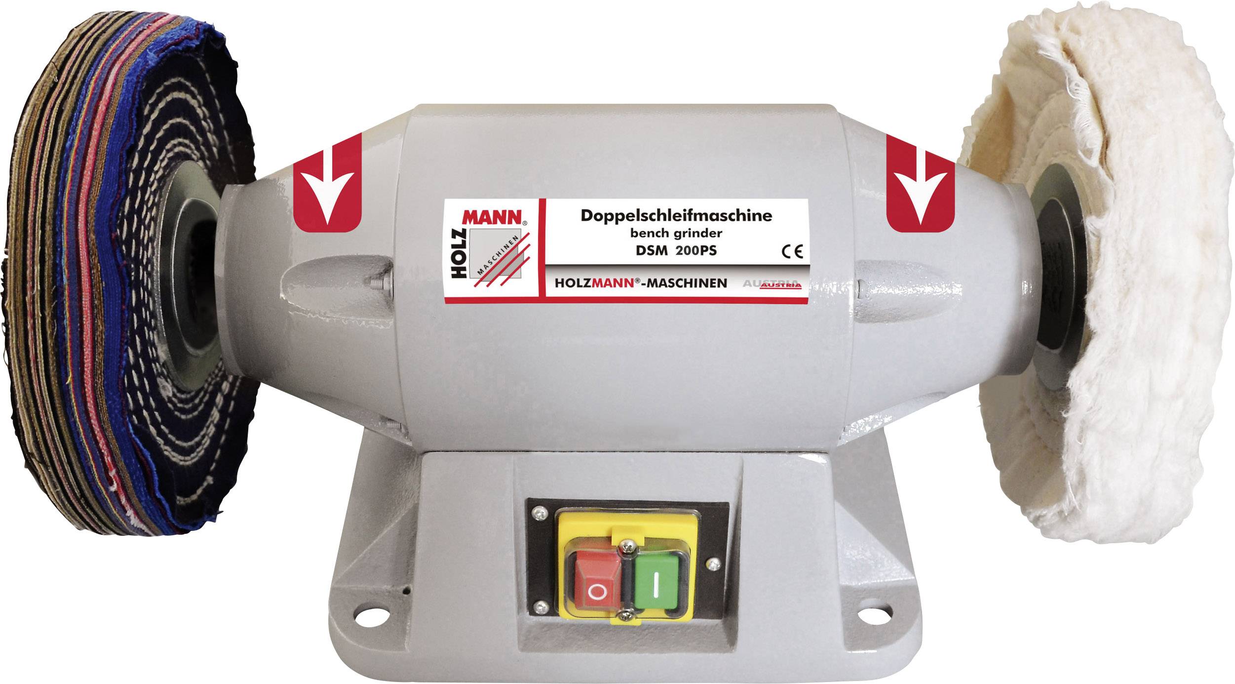 Machine à rectifier à deux disques, équipée d'un pad en tissu et d'un pad de polissage, adaptée au ponçage et au polissage de matériaux.