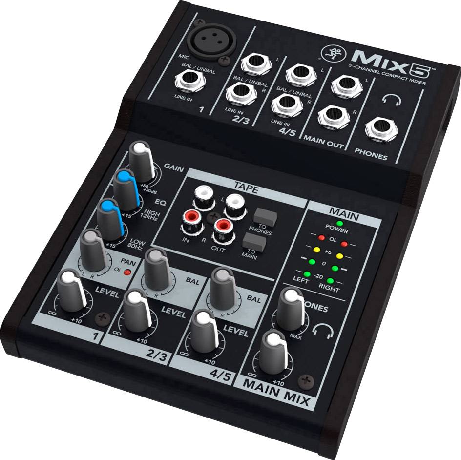 Mackie Mix 5 Console de mixage Nombre de canaux:5