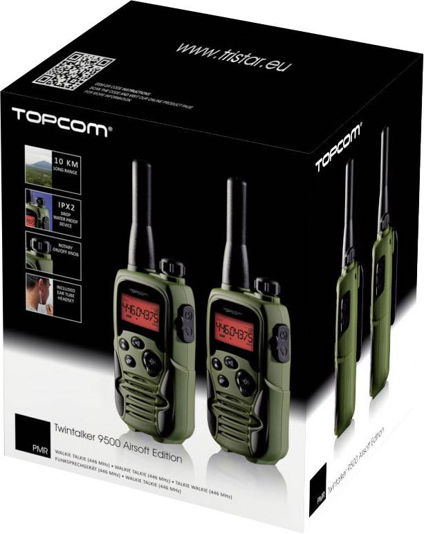 Topcom Twintalker 9500 Airsoft Edition RC-6406 Talkie-walkie PMR jeu de 2