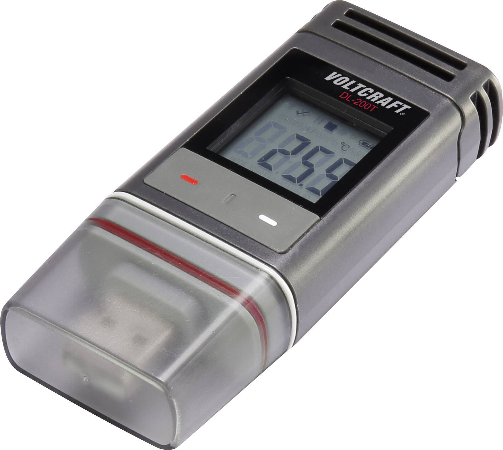 Un enregistreur de données portable avec affichage numérique pour mesurer et enregistrer la température et l'humidité.