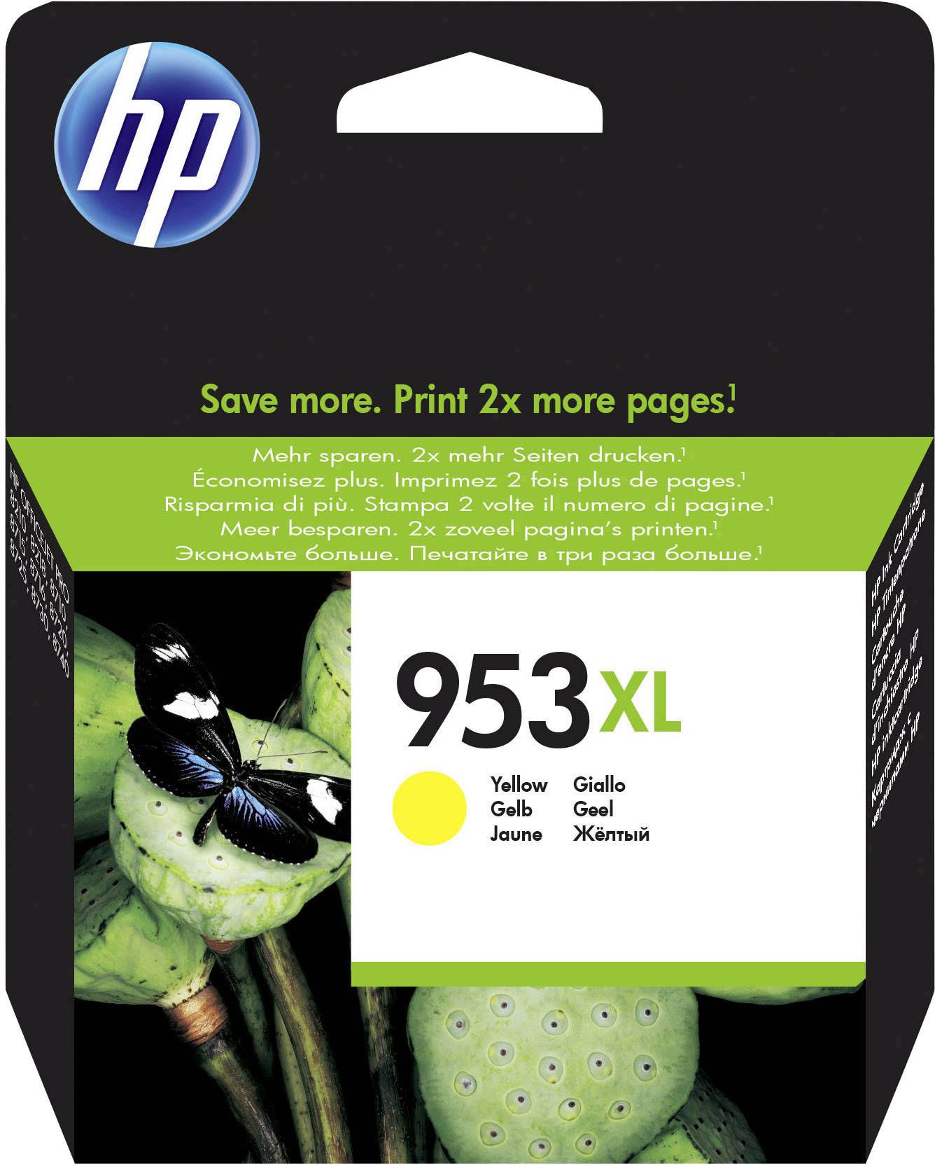 HP 953XL Encre d'origine jaune F6U18AE Encre