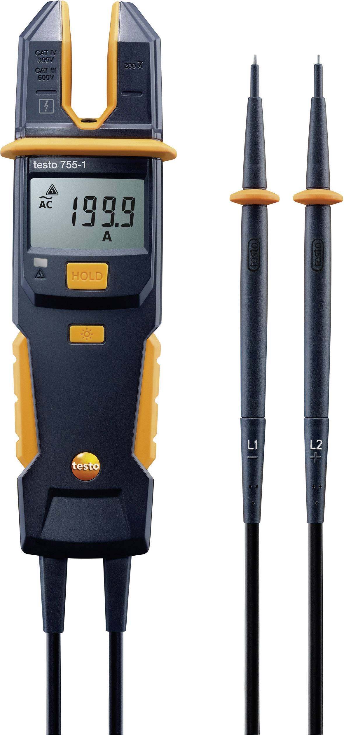 testo 755-1 Multimètre , Pince ampèremétrique numérique CAT IV 600 V, CAT III 1000 V Affichage (nombre de points): 4000