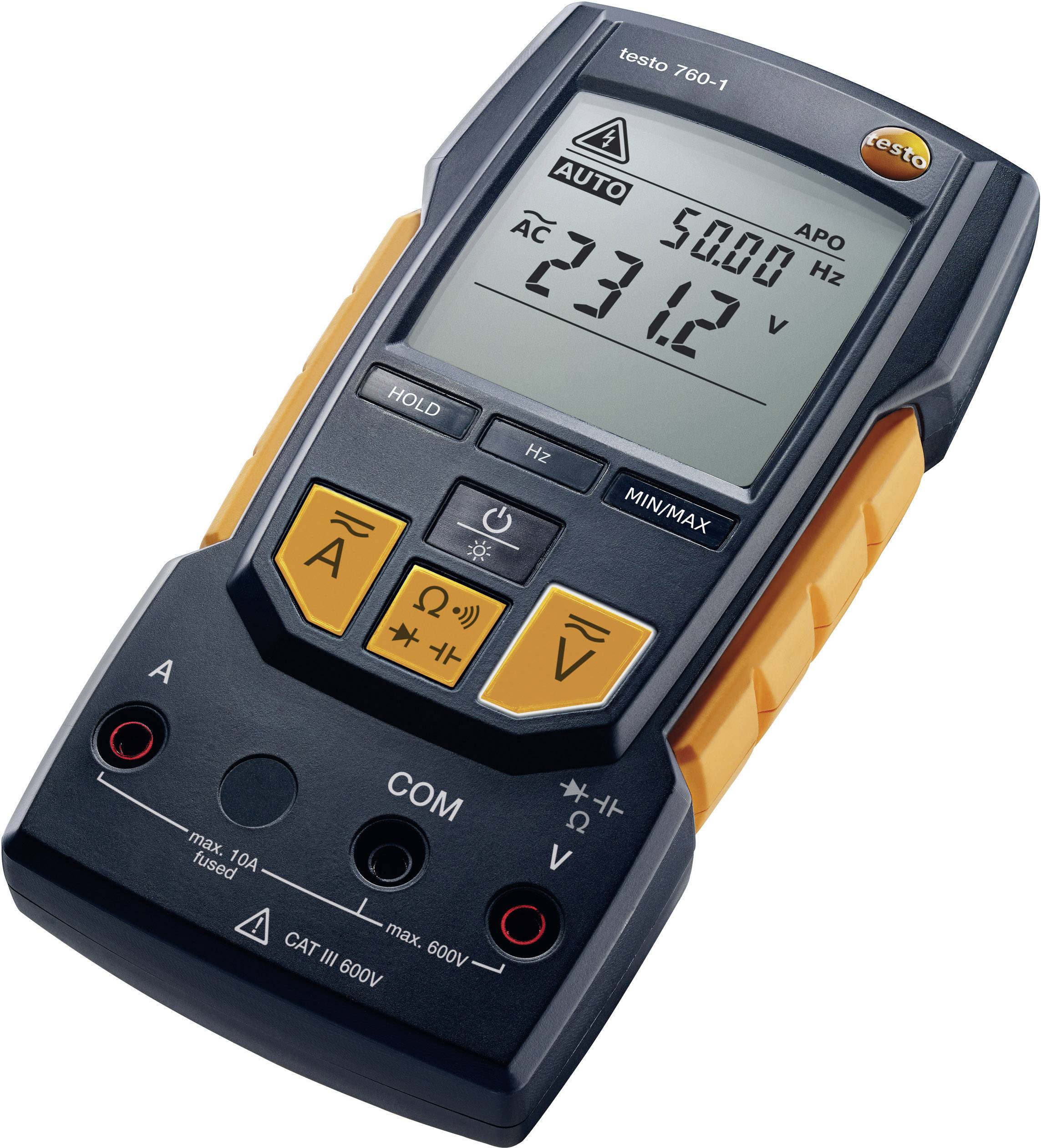 testo 760-1 Multimètre numérique CAT III 600 V, CAT IV 300 V Affichage (nombre de points): 4000