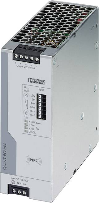 Alimentation rail DIN Phoenix Contact QUINT4-PS/1AC/24DC/10 2904601 24 V/DC 10 A 1 x 1 pc(s)