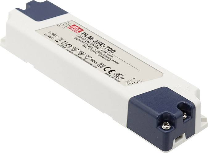 Bloc d'alimentation à découpage LED Driver de LED à courant constant Mean Well PLM-25E-700 25 W (max) 0.7 A 21 - 36 V/DC non