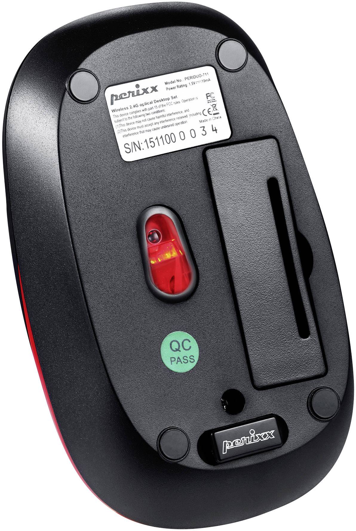 Kit souris + clavier Perixx PERIDUO-712BDE noir