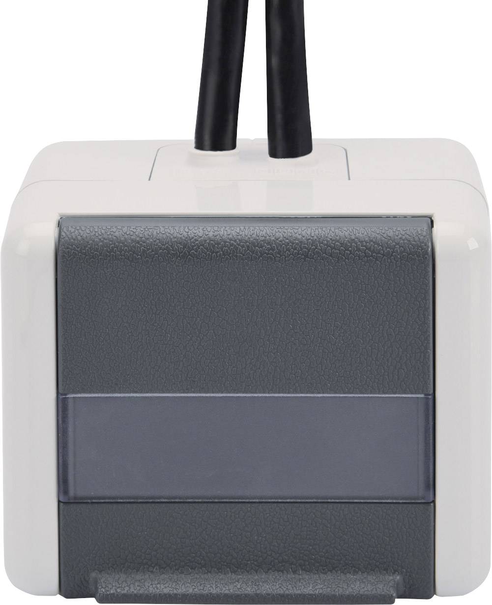 Prise réseau montage apparent (en saillie) 2 ports Digitus DN-93844-OD gris