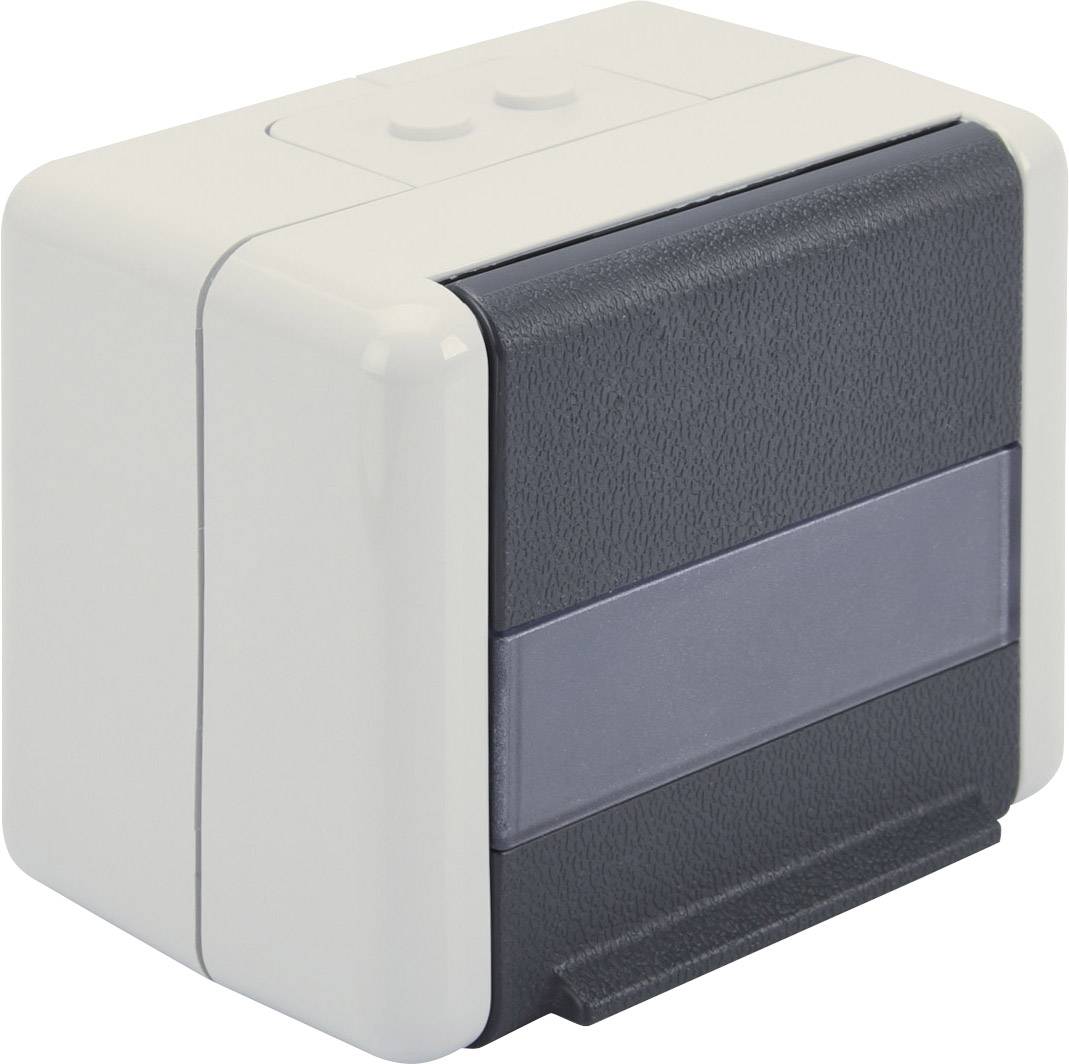 Prise réseau montage apparent (en saillie) 2 ports Digitus DN-93844-OD gris