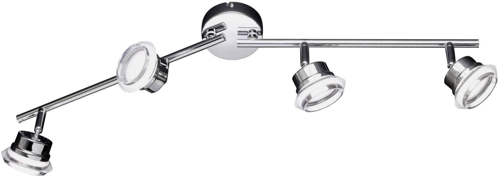 ACTION Morgan 733604010000 Plafonnier à spot LED LED LED intégrée 20 W chrome, verre acrylique transparent