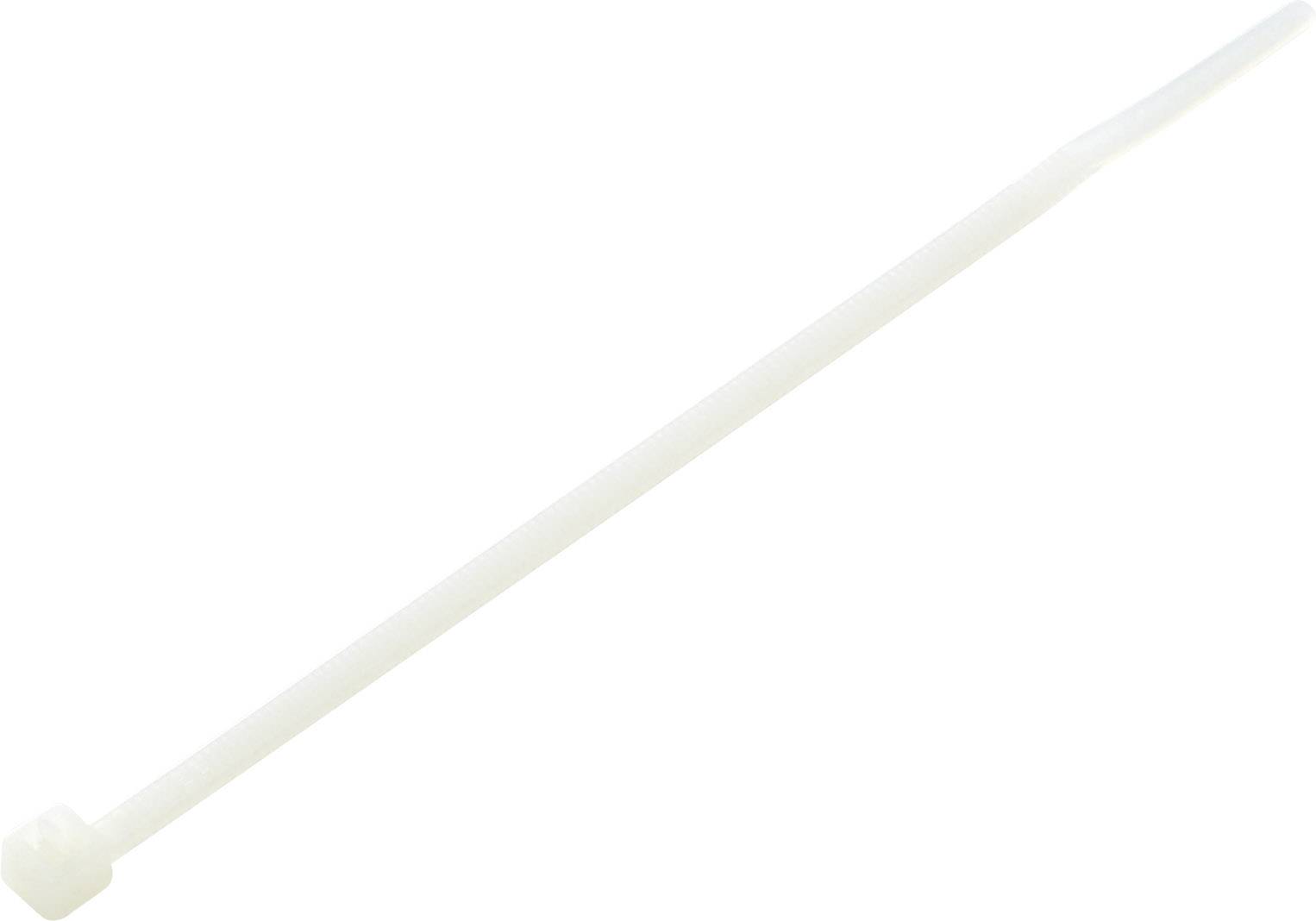 Un collier de serrage blanc, souvent utilisé pour regrouper des câbles ou des objets, présenté sur un fond blanc.