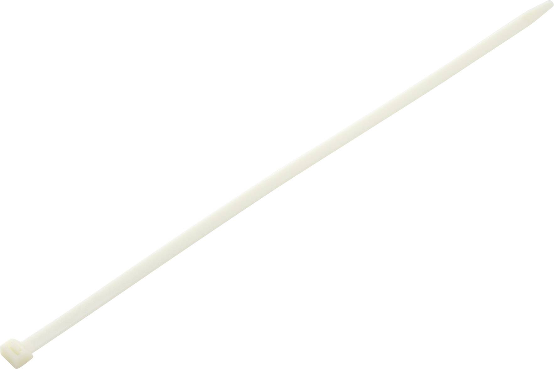 Un collier de serrage blanc à tête rectangulaire.