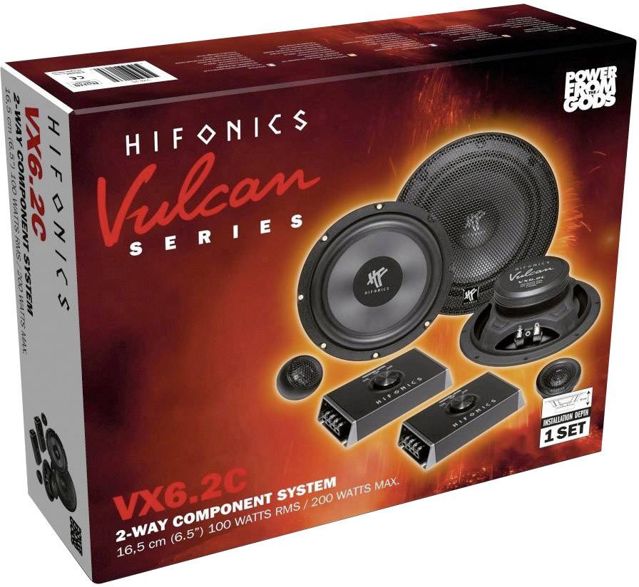 Set de haut-parleurs 2 voies à encastrer 200 W Hifonics VX-6.2C