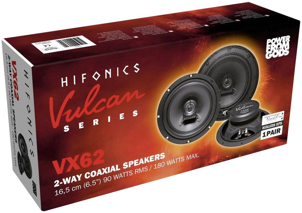 Haut-parleur coaxial 2 voies à encastrer 180 W Hifonics VX-62
