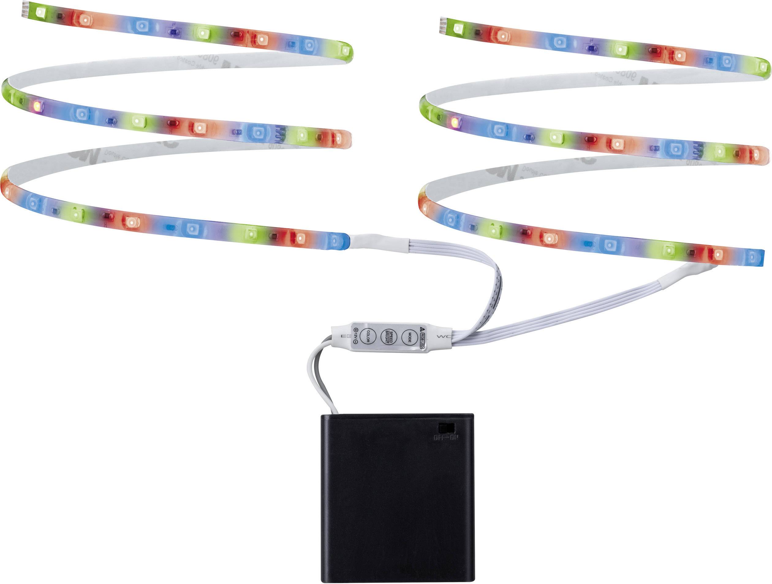 Paulmann 70700 Ruban LED (Set complet) avec compartiment pour batterie 6 V 800 mm RVB 1 pc(s)