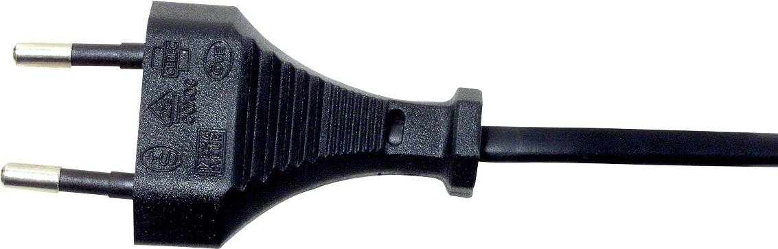 Câble de raccordement Manhattan alimentation [1x fiche Euro mâle - 1x prise mâle C8] 1.80 m noir