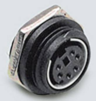 Mini DIN embase femelle, verticale BKL Electronic 0204035 Nombre de pôles: 4 noir