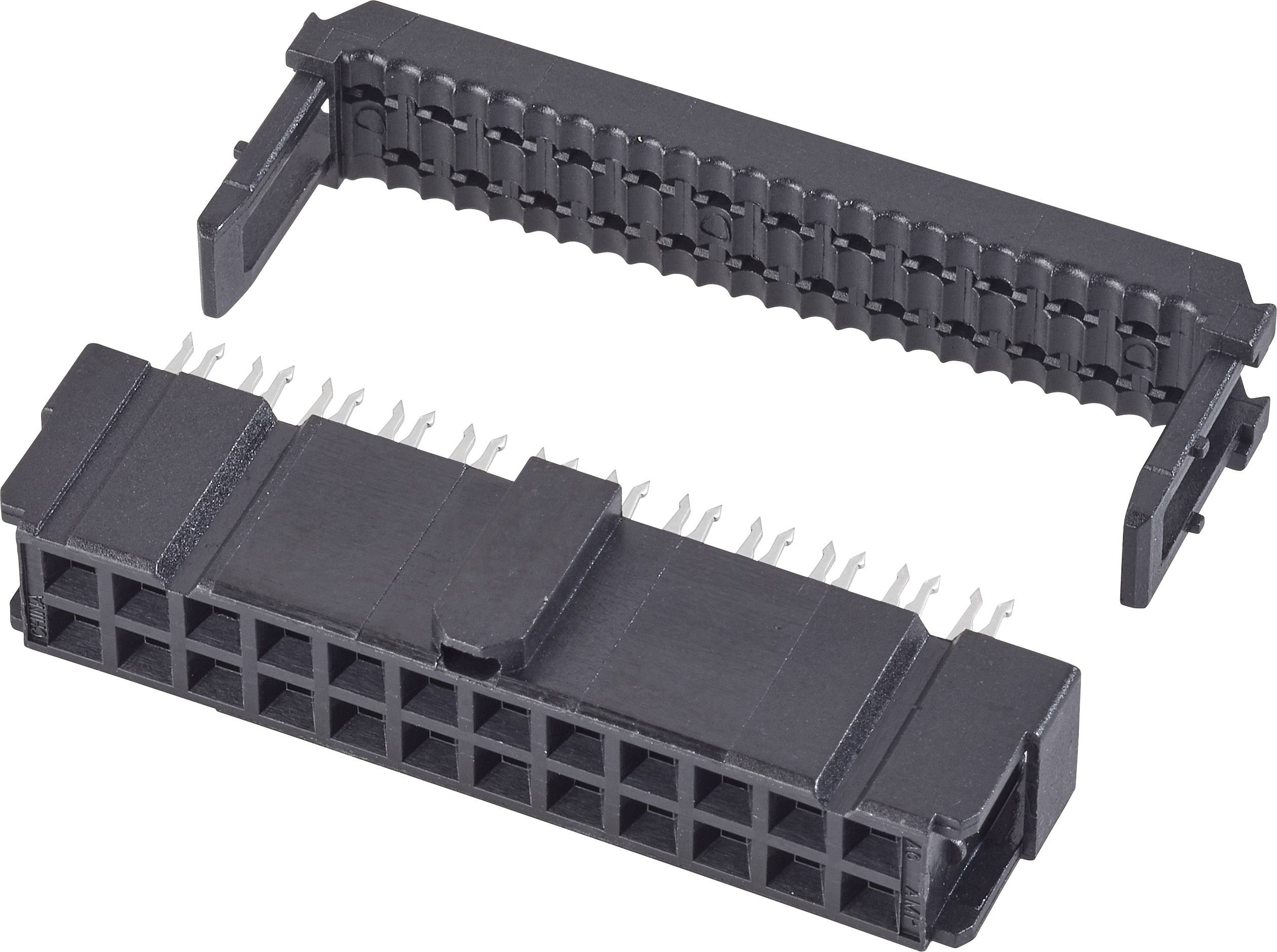 TE Connectivity 1658621-6 Embase femelle Pas: 2.54 mm Nbr total de pôles: 26 Nbr de rangées: 2