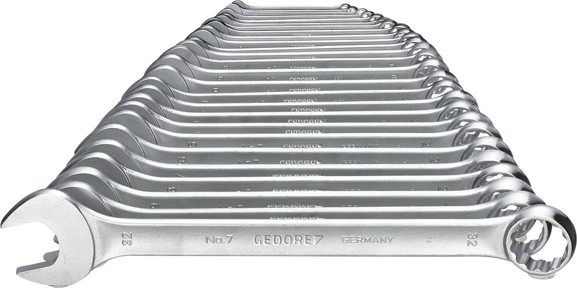 Un ensemble de clés à molette en chrome-vanadium de différentes tailles, alignées et chevauchées. Le nom de la marque et les indications de taille sont visibles.
