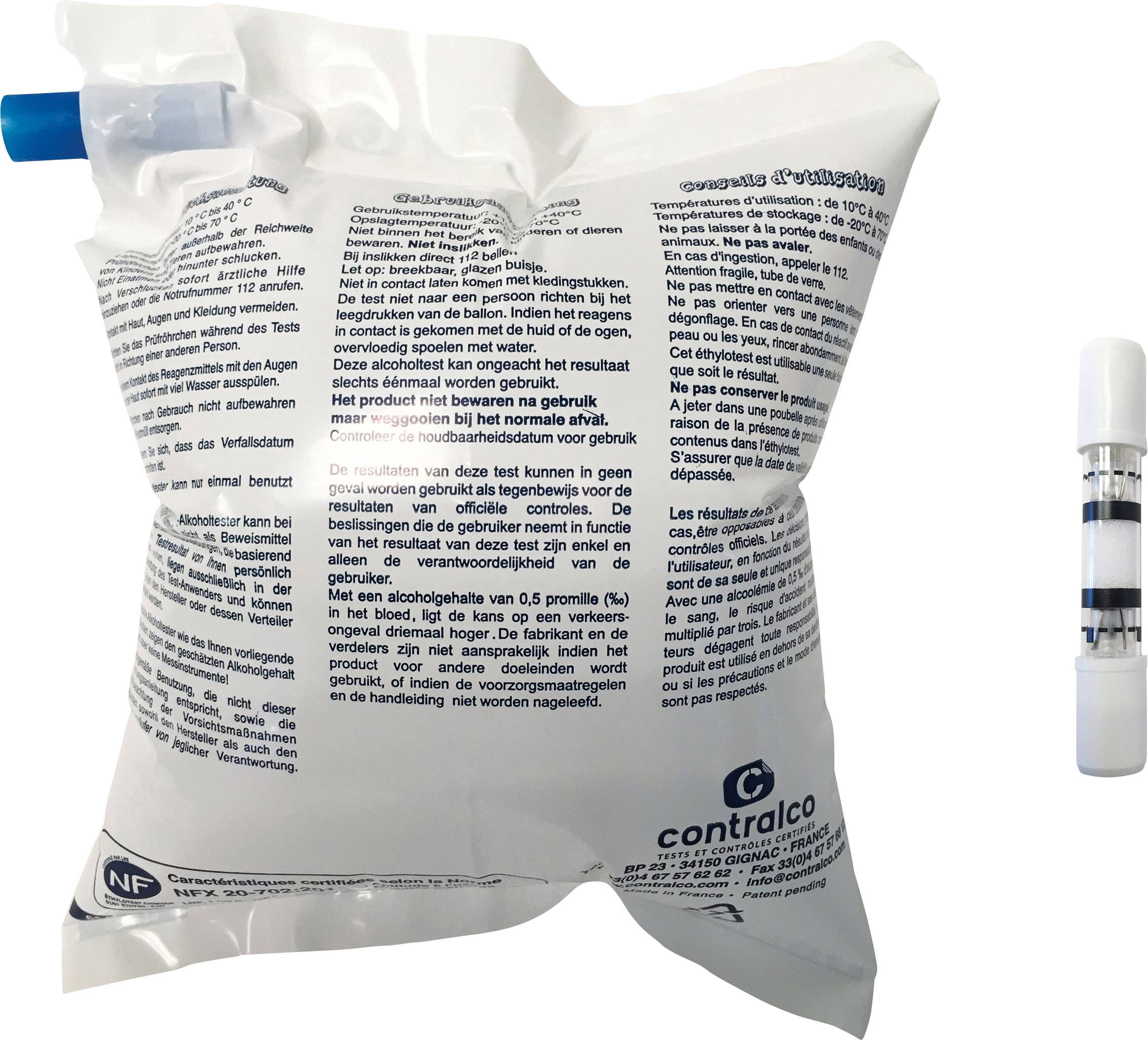 Ethylomètre ACE 100289 2er Pack blanc, bleu, jaune avec certification NFX