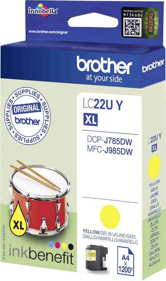 Brother Encre LC-22U Y d'origine jaune LC22UY