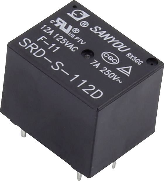 Relais pour circuits imprimés TRU COMPONENTS SRD-S-112D 1464395 12 V/DC 12 A 1 inverseur (RT)