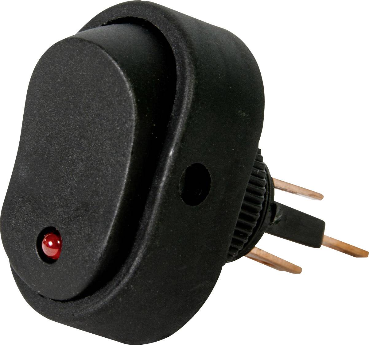 HP Autozubehör 28474 Interrupteur à bascule pour l'automobile 12 V 16 A 1 x Off/On à accrochage 1 pc(s)
