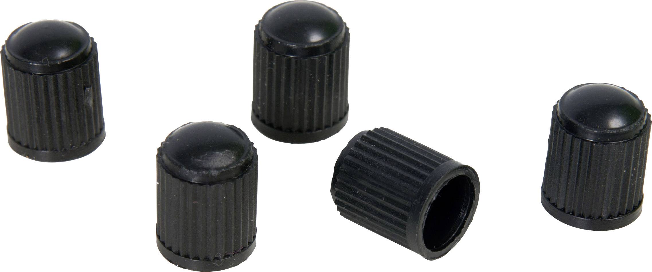 HP Autozubehör Bouchon de valve jeu de 5 noir