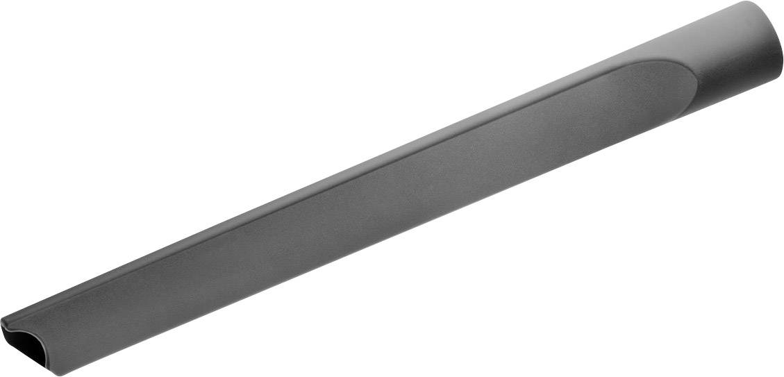 Un long embout d'aspirateur étroit en plastique sombre, utilisé pour atteindre les endroits difficiles d'accès.
