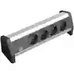 Multiprise x4 Bachmann DESK 1 339.1000 noir, aluminium Multiprise x4 Bachmann DESK 1 339.1000 noir, aluminium