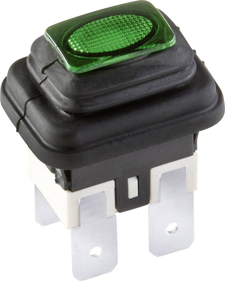 interBär 3658-250.22 3658-250.22 Interrupteur à pression 250 V 16 A 1 x Off/On à accrochage vert IP65 1 pc(s)