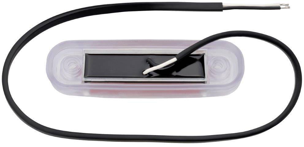 Feu de gabarit arrière rouge Fristom 90046 transparent extrêmités de câble ouvertes 12 V, 24 V