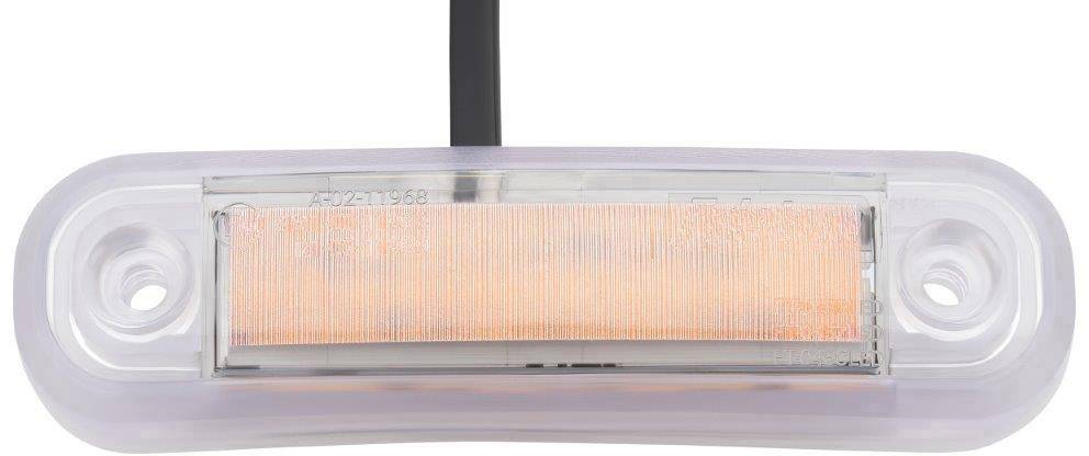 Feu de gabarit latéral orange Fristom 90047 transparent extrêmités de câble ouvertes 12 V, 24 V