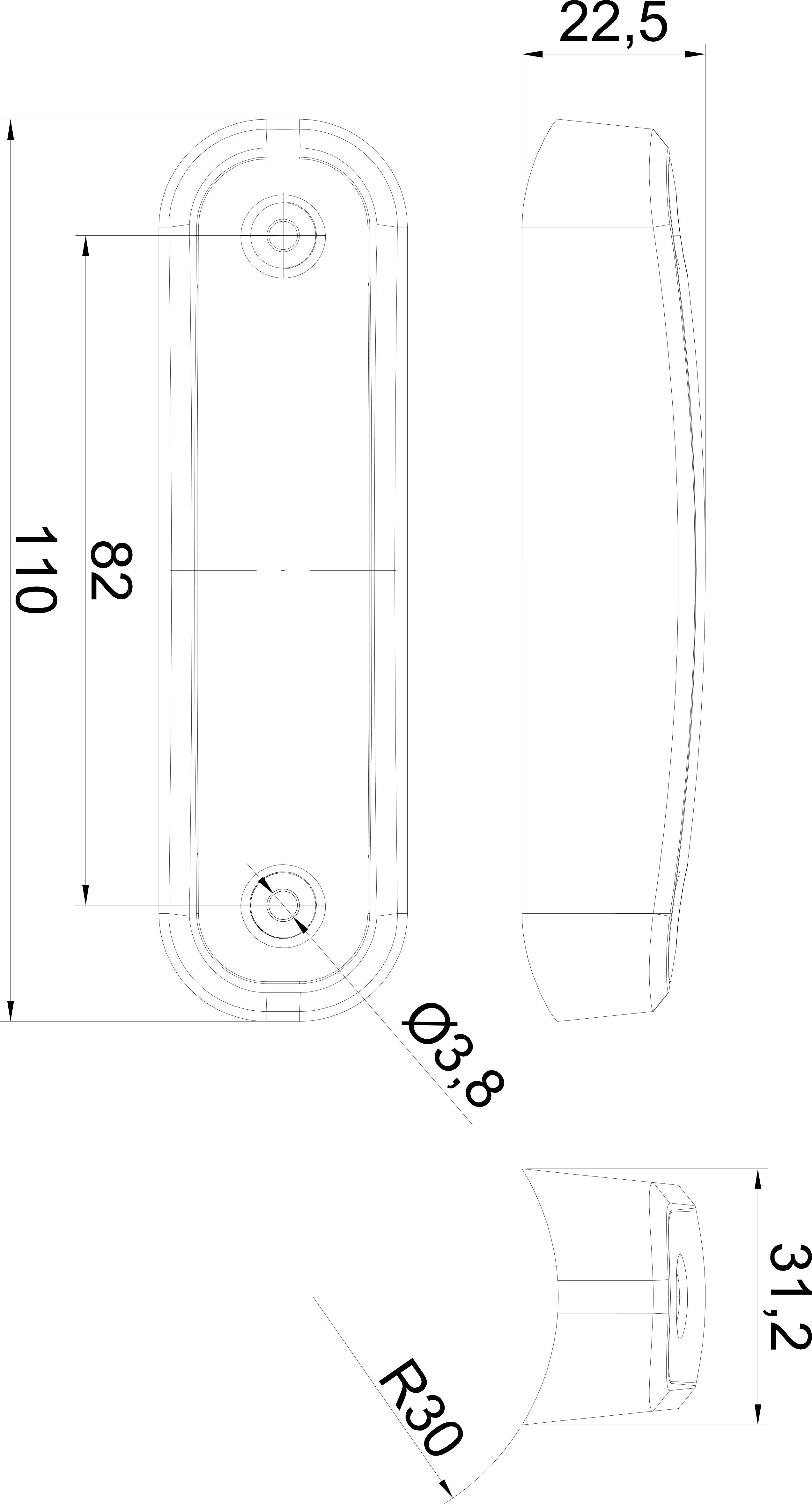 Feu de gabarit avant blanc Fristom 90045 transparent extrêmités de câble ouvertes 12 V, 24 V