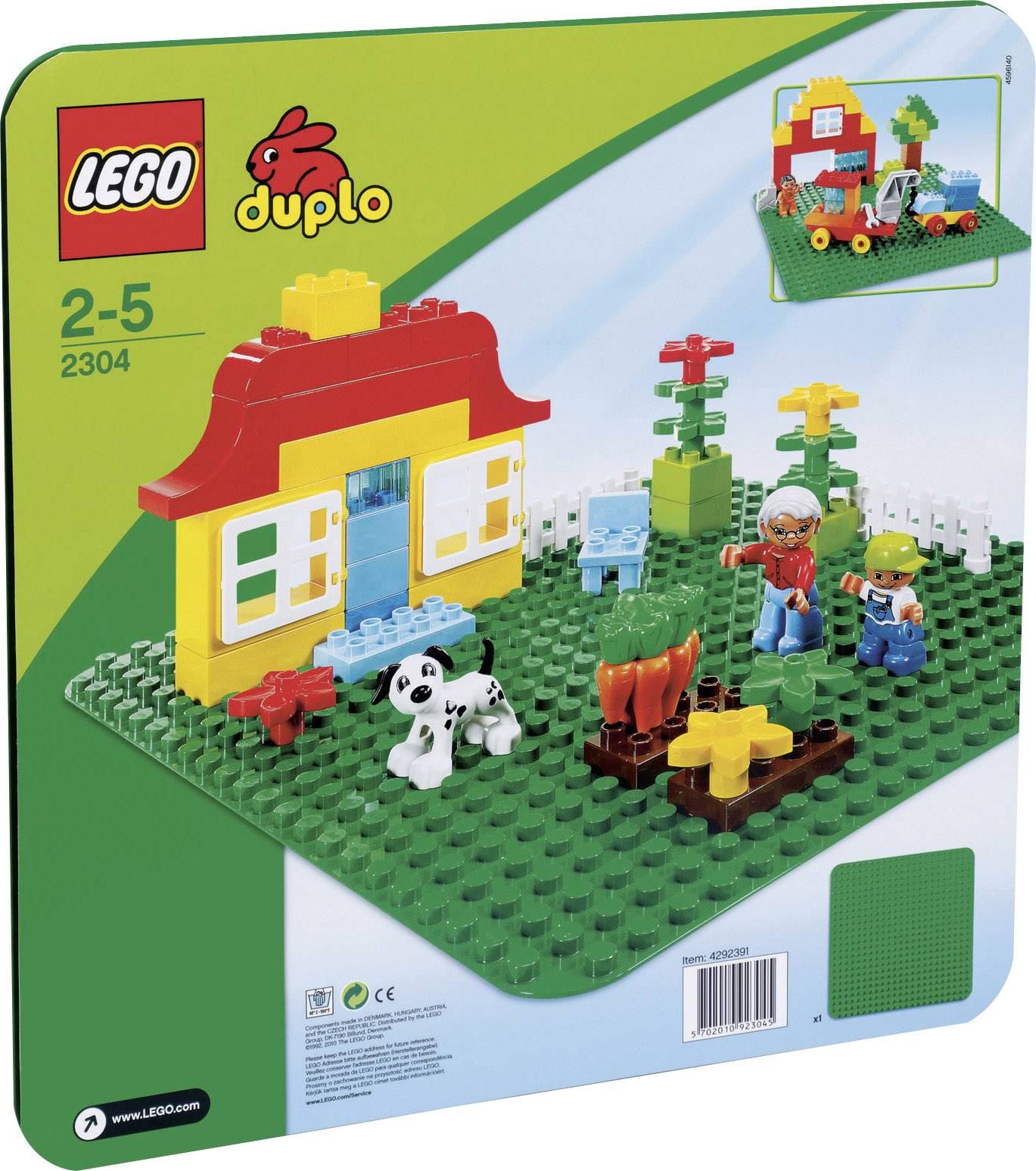 Plaque de base, verte LEGO® DUPLO® 2304 Nombre de LEGO (pièces)1